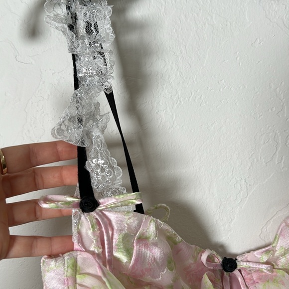 NWT For Love & Lemons Winifred bustier top pink multi sizes M & L - Picture 6 of 7